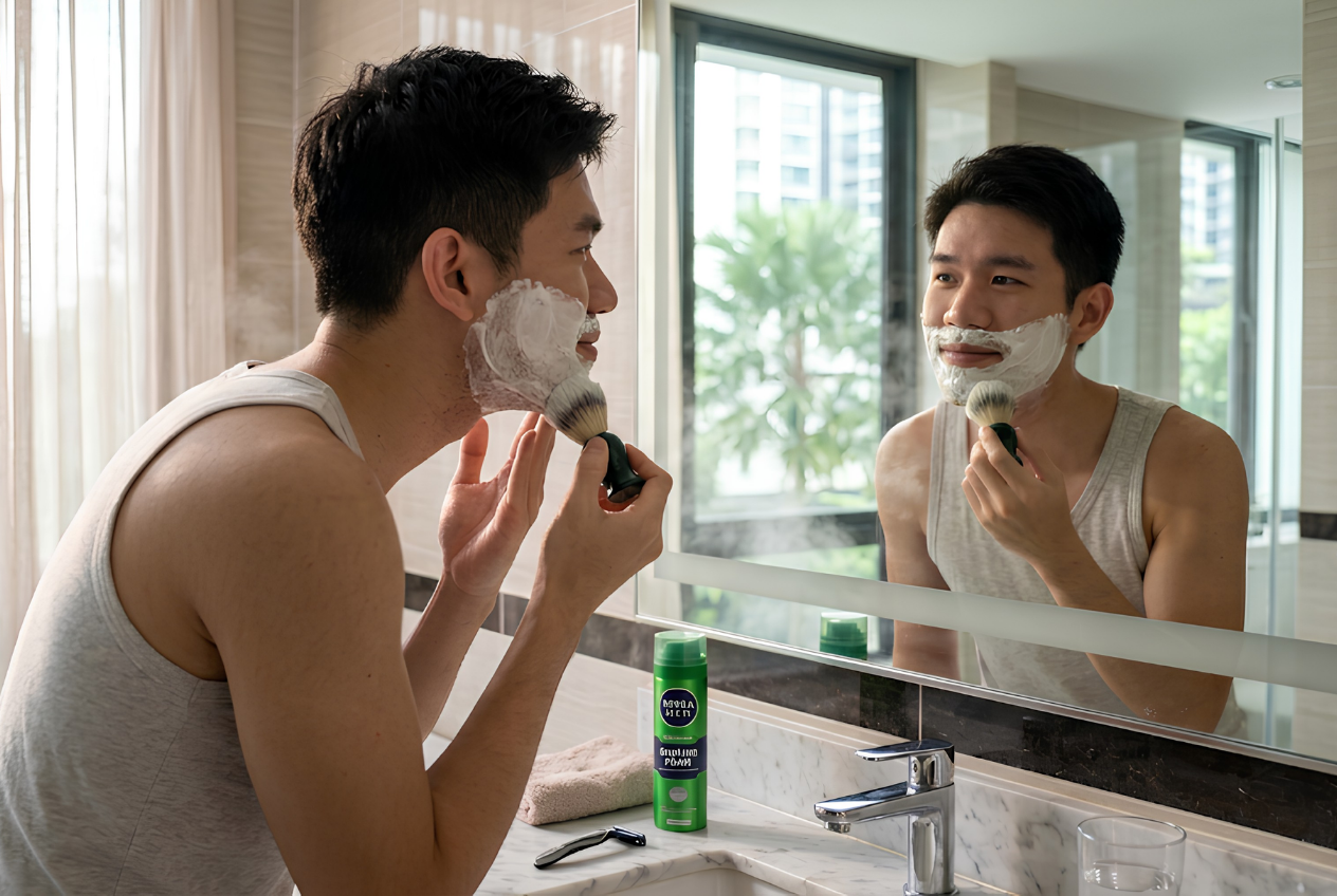 Facial Shaving Routine