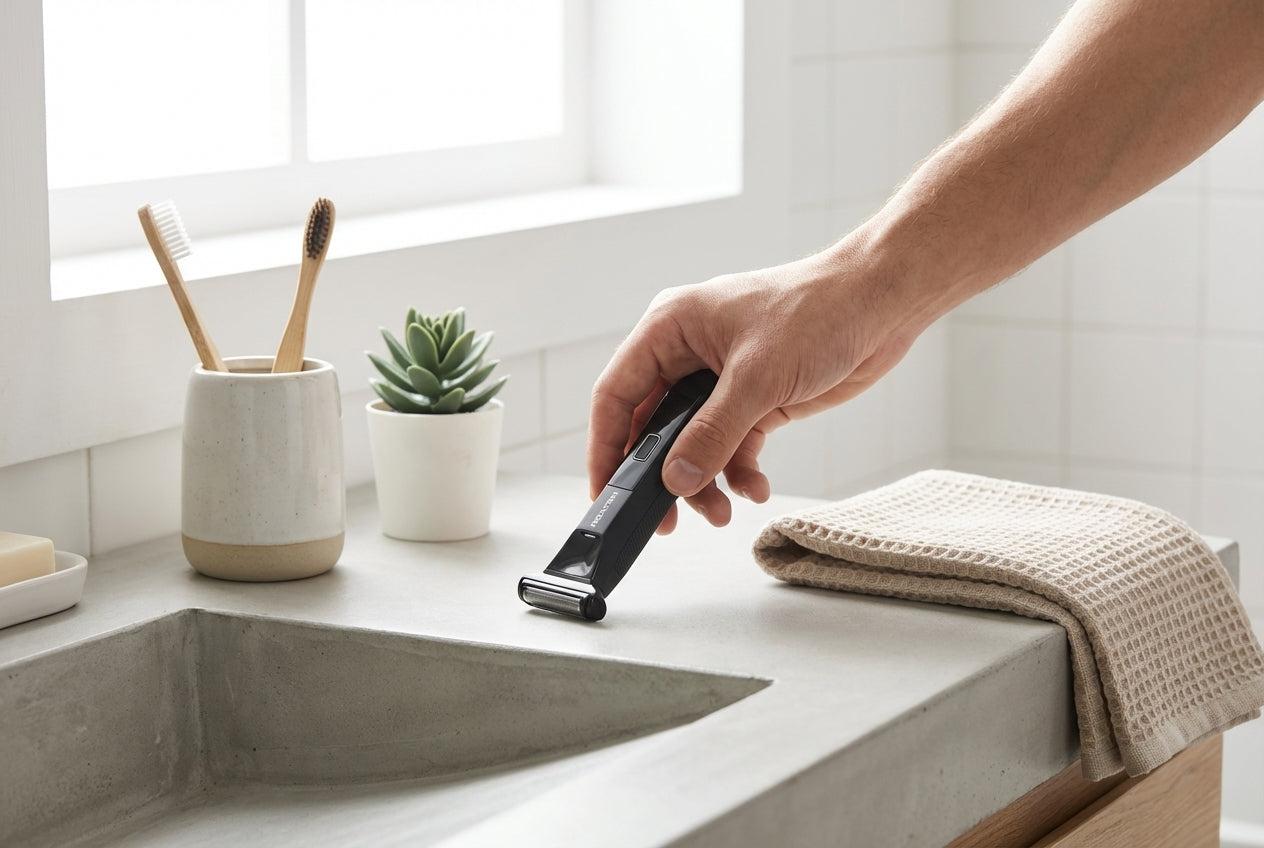Electric body trimmer for safe and precise grooming