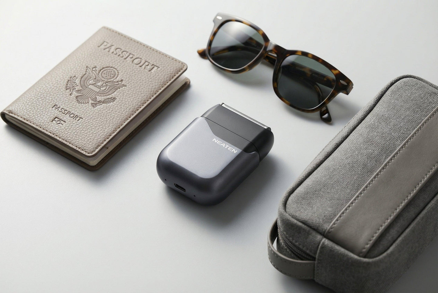 Compact travel shaver for grooming on the go daily